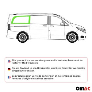 Mercedes Metris Rear Side Fixed Glass - Right - Omac - L3 - Galaxy - 2016 Mercedes Metris Rear Side Fixed Glass - Right - Omac - L3 - Galaxy - 2016